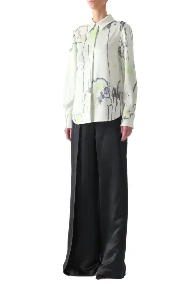 Jason Wu Collection WATERCOLOR FLORAL SILK TWILL BUTTON UP SHIRT | Thumbnail 3 Jason Wu Collection WATERCOLOR FLORAL SILK TWILL BUTTON UP SHIRT | Thumbnail 3