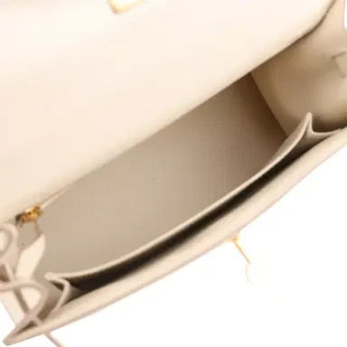 HERMÈS Hermes Kelly Sellier 25 Craie Epsom Gold Hardware | Thumbnail 8 HERMÈS Hermes Kelly Sellier 25 Craie Epsom Gold Hardware | Thumbnail 8