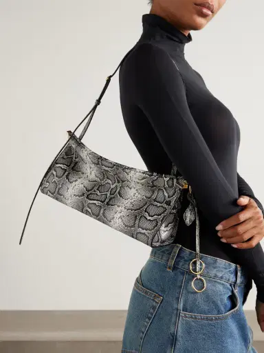 Alaïa Le Click E/w Medium Snake-effect Eel Shoulder Bag | Thumbnail 2 Alaïa Le Click E/w Medium Snake-effect Eel Shoulder Bag | Thumbnail 2