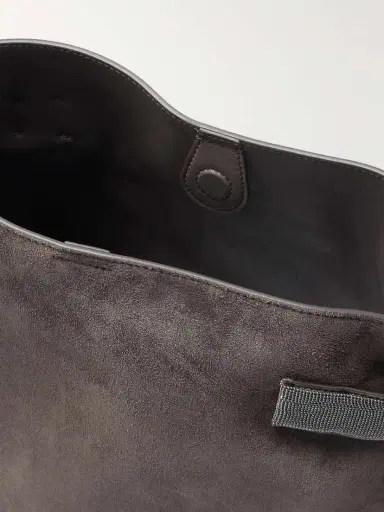 Brunello Cucinelli Bead-embellished Suede Shoulder Bag | Thumbnail 5 Brunello Cucinelli Bead-embellished Suede Shoulder Bag | Thumbnail 5