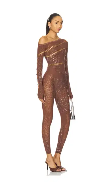 POSTER GIRL Ivy Long Rhinestone Jumpsuit | Thumbnail 1 POSTER GIRL Ivy Long Rhinestone Jumpsuit | Thumbnail 1