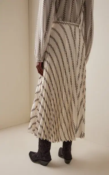 Gabriela Hearst Eames Boot-Striped Silk Plissé Midi Skirt | Thumbnail 4 Gabriela Hearst Eames Boot-Striped Silk Plissé Midi Skirt | Thumbnail 4