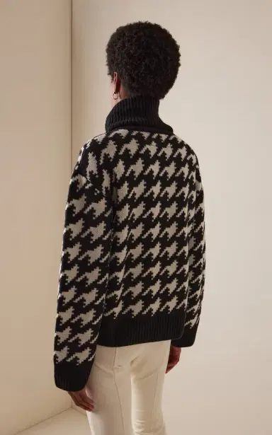 Perfect Moment Chunky Houndstooth Wool Sweater | Thumbnail 4 Perfect Moment Chunky Houndstooth Wool Sweater | Thumbnail 4