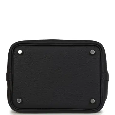 HERMÈS Hermes Picotin Lock 18 Caban Clemence Palladium Hardware | Thumbnail 6 HERMÈS Hermes Picotin Lock 18 Caban Clemence Palladium Hardware | Thumbnail 6