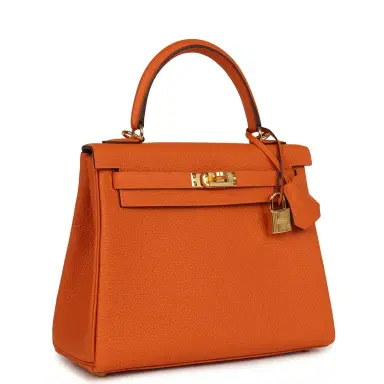 HERMÈS Hermes Special Order (HSS) Kelly Retourne 25 Orange Verso Togo Gold Hardware | Thumbnail 2 HERMÈS Hermes Special Order (HSS) Kelly Retourne 25 Orange Verso Togo Gold Hardware | Thumbnail 2