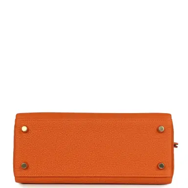 HERMÈS Hermes Special Order (HSS) Kelly Retourne 25 Orange Verso Togo Gold Hardware | Thumbnail 6 HERMÈS Hermes Special Order (HSS) Kelly Retourne 25 Orange Verso Togo Gold Hardware | Thumbnail 6
