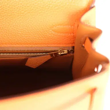 HERMÈS Hermes Special Order (HSS) Kelly Retourne 25 Orange Verso Togo Gold Hardware | Thumbnail 9 HERMÈS Hermes Special Order (HSS) Kelly Retourne 25 Orange Verso Togo Gold Hardware | Thumbnail 9