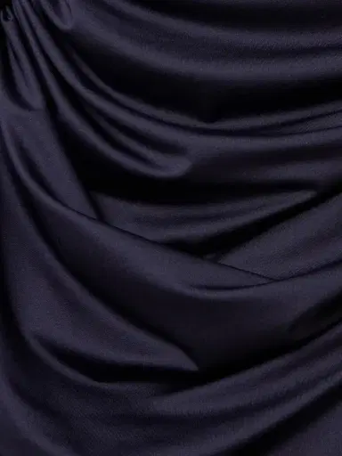 Victoria Beckham Gathered Draped Jersey Turtleneck Midi Dress | Thumbnail 4 Victoria Beckham Gathered Draped Jersey Turtleneck Midi Dress | Thumbnail 4