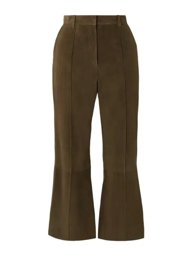 Victoria Beckham Cropped Suede Flared Pants