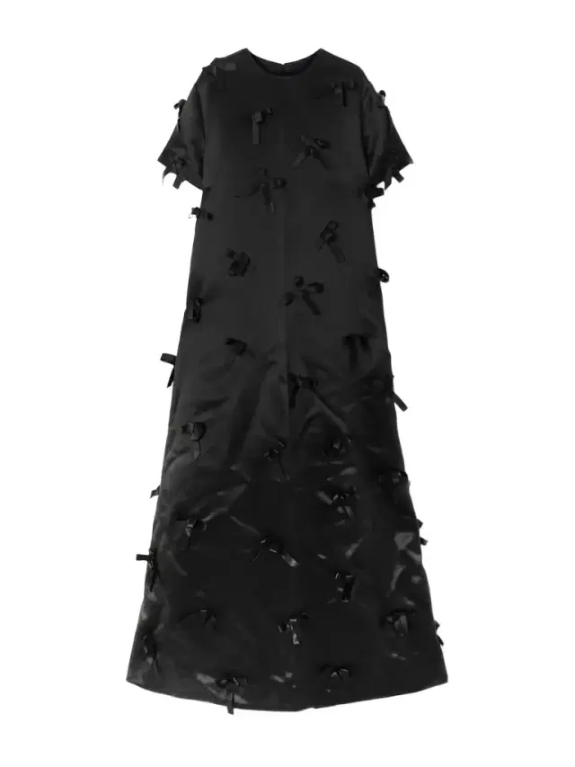 Bow-embellished Satin Maxi Dress Bow-embellished Satin Maxi Dress
