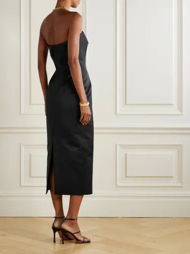 Emilia Wickstead Keeley Strapless Duchesse-satin Midi Dress | Thumbnail 3 Emilia Wickstead Keeley Strapless Duchesse-satin Midi Dress | Thumbnail 3