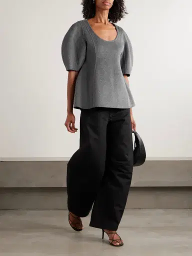 RÓHE Brushed Wool And Cashmere-blend Felt Top | Thumbnail 2 RÓHE Brushed Wool And Cashmere-blend Felt Top | Thumbnail 2
