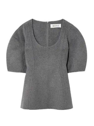 RÓHE Brushed Wool And Cashmere-blend Felt Top | Thumbnail 1 RÓHE Brushed Wool And Cashmere-blend Felt Top | Thumbnail 1