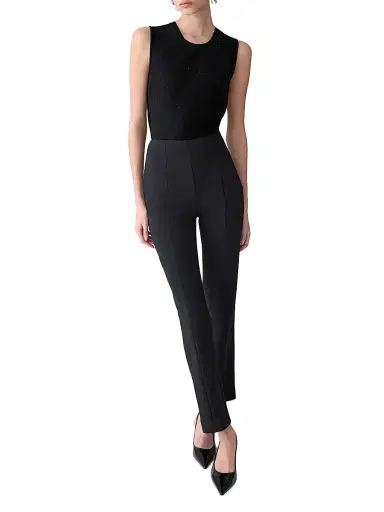 Carolina Herrera Women's Sequined Stretch-Wool Crewneck Tank - Black | Thumbnail 2 Carolina Herrera Women's Sequined Stretch-Wool Crewneck Tank - Black | Thumbnail 2