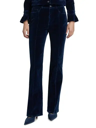 Cinq à Sept Women's Shailene Velvet Straight Pants - Annecy | Thumbnail 3 Cinq à Sept Women's Shailene Velvet Straight Pants - Annecy | Thumbnail 3
