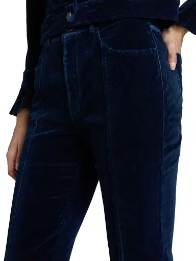 Cinq à Sept Women's Shailene Velvet Straight Pants - Annecy | Thumbnail 6 Cinq à Sept Women's Shailene Velvet Straight Pants - Annecy | Thumbnail 6