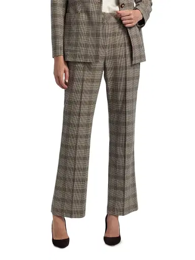 Elie Tahari Women's Elodie Plaid Straight-Leg Pants | Thumbnail 3 Elie Tahari Women's Elodie Plaid Straight-Leg Pants | Thumbnail 3