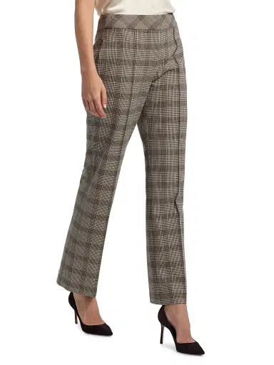 Elie Tahari Women's Elodie Plaid Straight-Leg Pants | Thumbnail 4 Elie Tahari Women's Elodie Plaid Straight-Leg Pants | Thumbnail 4