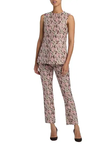 Veronica Beard Women's Jessup Metallic Floral Vest - Raisin Multi | Thumbnail 2 Veronica Beard Women's Jessup Metallic Floral Vest - Raisin Multi | Thumbnail 2