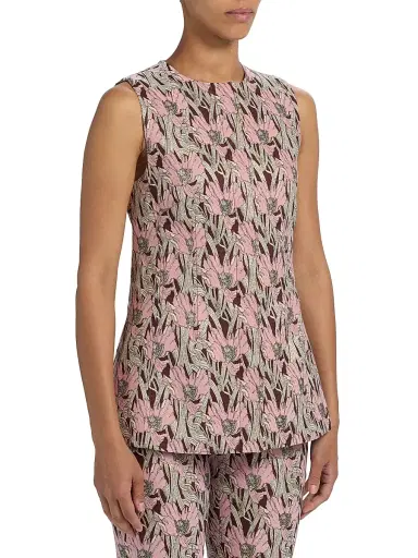 Veronica Beard Women's Jessup Metallic Floral Vest - Raisin Multi | Thumbnail 4 Veronica Beard Women's Jessup Metallic Floral Vest - Raisin Multi | Thumbnail 4