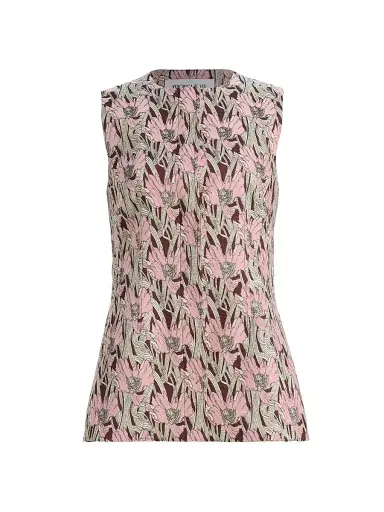 Veronica Beard Women's Jessup Metallic Floral Vest - Raisin Multi | Thumbnail 1 Veronica Beard Women's Jessup Metallic Floral Vest - Raisin Multi | Thumbnail 1