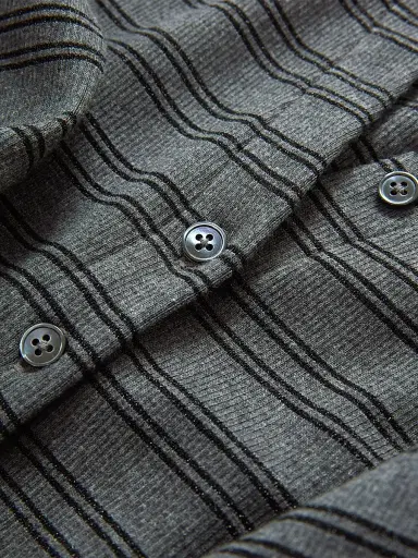 Veronica Beard Women's Dilia Striped Button-Front Top - Heather Grey Black Lurex | Thumbnail 6 Veronica Beard Women's Dilia Striped Button-Front Top - Heather Grey Black Lurex | Thumbnail 6