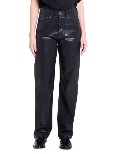TWP Women's Kent St Coated Wool Straight-Leg Trousers - Black | Thumbnail 3 TWP Women's Kent St Coated Wool Straight-Leg Trousers - Black | Thumbnail 3