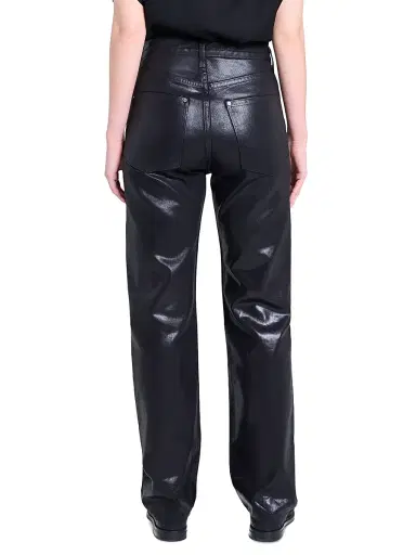 TWP Women's Kent St Coated Wool Straight-Leg Trousers - Black | Thumbnail 5 TWP Women's Kent St Coated Wool Straight-Leg Trousers - Black | Thumbnail 5