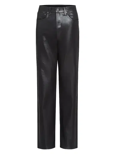TWP Women's Kent St Coated Wool Straight-Leg Trousers - Black | Thumbnail 1 TWP Women's Kent St Coated Wool Straight-Leg Trousers - Black | Thumbnail 1