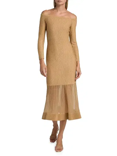 Milly Women's Rudy Knit Midi-Dress | Thumbnail 2 Milly Women's Rudy Knit Midi-Dress | Thumbnail 2