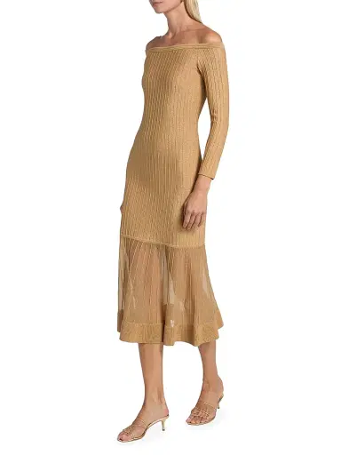 Milly Women's Rudy Knit Midi-Dress | Thumbnail 4 Milly Women's Rudy Knit Midi-Dress | Thumbnail 4