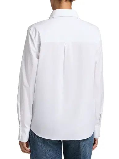 LINGUA FRANCA Women's Bowery Bear Embroidered Poplin Shirt | Thumbnail 5 LINGUA FRANCA Women's Bowery Bear Embroidered Poplin Shirt | Thumbnail 5