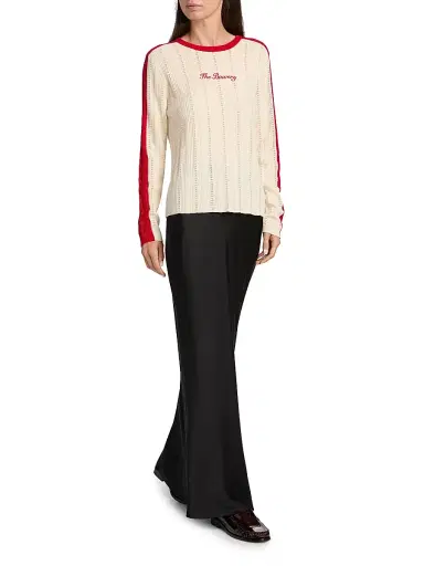 LINGUA FRANCA Women's Bowery Pointelle Sweater | Thumbnail 2 LINGUA FRANCA Women's Bowery Pointelle Sweater | Thumbnail 2