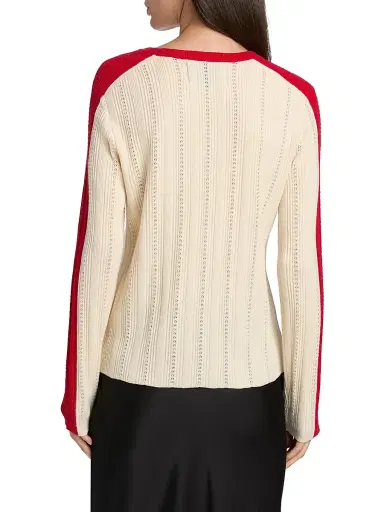 LINGUA FRANCA Women's Bowery Pointelle Sweater | Thumbnail 5 LINGUA FRANCA Women's Bowery Pointelle Sweater | Thumbnail 5