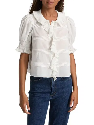 DÔEN Women's Balsam Cotton Top - Salt | Thumbnail 3 DÔEN Women's Balsam Cotton Top - Salt | Thumbnail 3
