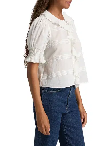 DÔEN Women's Balsam Cotton Top - Salt | Thumbnail 4 DÔEN Women's Balsam Cotton Top - Salt | Thumbnail 4