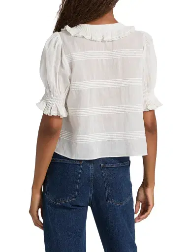 DÔEN Women's Balsam Cotton Top - Salt | Thumbnail 5 DÔEN Women's Balsam Cotton Top - Salt | Thumbnail 5