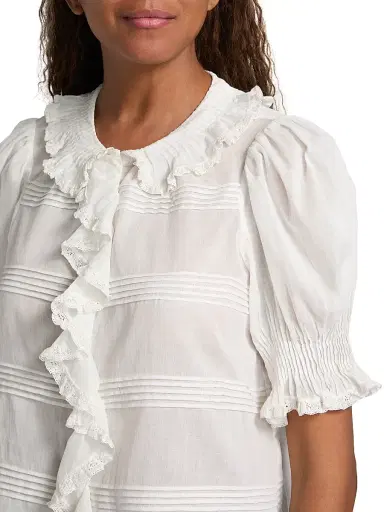 DÔEN Women's Balsam Cotton Top - Salt | Thumbnail 6 DÔEN Women's Balsam Cotton Top - Salt | Thumbnail 6