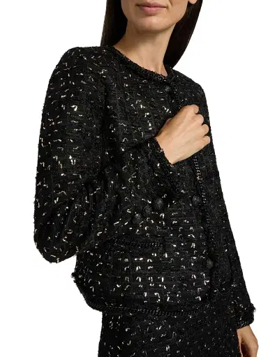 Kobi Halperin Women's Jordan Metallic Knit Jacket - Black Multi | Thumbnail 6 Kobi Halperin Women's Jordan Metallic Knit Jacket - Black Multi | Thumbnail 6
