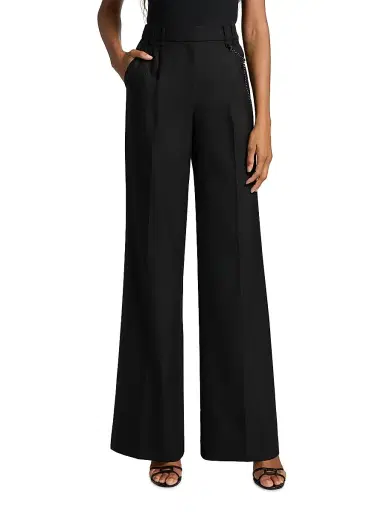 Kobi Halperin Women's Steven Pleated Wool-Blend Pants - Black - Size 16 | Thumbnail 3 Kobi Halperin Women's Steven Pleated Wool-Blend Pants - Black - Size 16 | Thumbnail 3