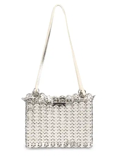 Rabanne Women's Sac A Main Leather & Steel Shoulder Bag - Ivory Silver | Thumbnail 2 Rabanne Women's Sac A Main Leather & Steel Shoulder Bag - Ivory Silver | Thumbnail 2