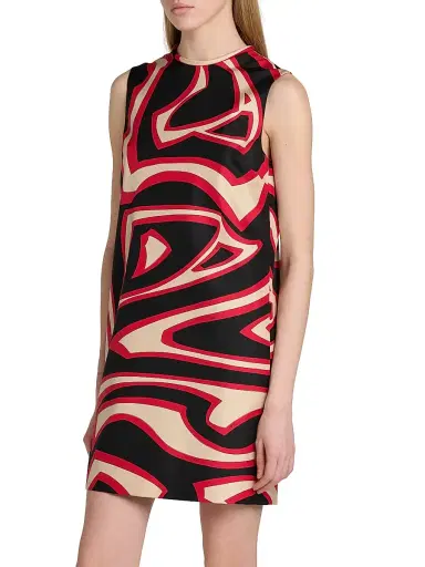 PUCCI Women's Passepartout Silk Twill Shift Minidress | Thumbnail 4 PUCCI Women's Passepartout Silk Twill Shift Minidress | Thumbnail 4