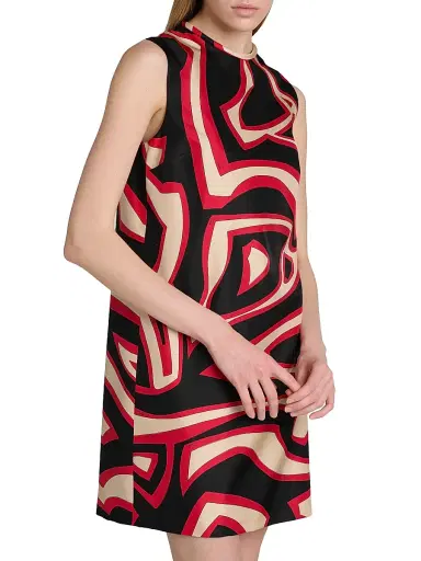 PUCCI Women's Passepartout Silk Twill Shift Minidress | Thumbnail 6 PUCCI Women's Passepartout Silk Twill Shift Minidress | Thumbnail 6