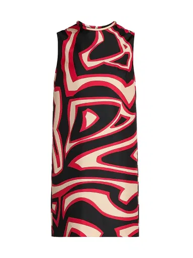PUCCI Women's Passepartout Silk Twill Shift Minidress | Thumbnail 1 PUCCI Women's Passepartout Silk Twill Shift Minidress | Thumbnail 1