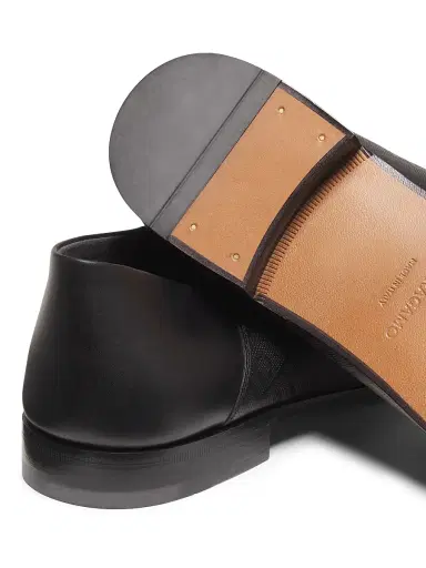 FERRAGAMO Men's Biarritz Gancini Patterned Leather Loafers - Nero | Thumbnail 5 FERRAGAMO Men's Biarritz Gancini Patterned Leather Loafers - Nero | Thumbnail 5