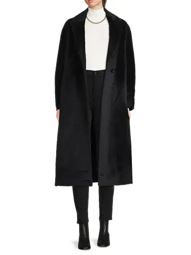 Cinzia Rocca Women's Pressed Alpaca-Blend Wrap Jacket - Midnight - Size 12 | Thumbnail 2 Cinzia Rocca Women's Pressed Alpaca-Blend Wrap Jacket - Midnight - Size 12 | Thumbnail 2