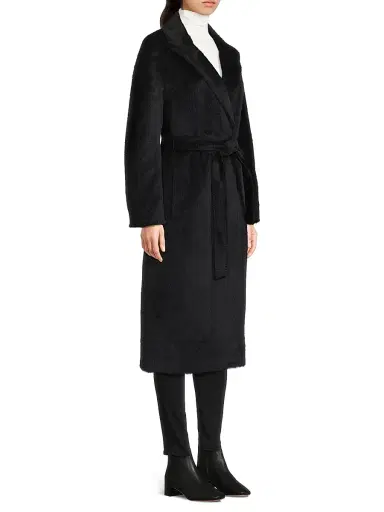 Cinzia Rocca Women's Pressed Alpaca-Blend Wrap Jacket - Midnight - Size 12 | Thumbnail 4 Cinzia Rocca Women's Pressed Alpaca-Blend Wrap Jacket - Midnight - Size 12 | Thumbnail 4
