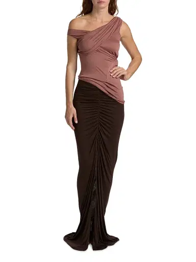 Rick Owens Women's Sahara Asymmetric Top - Mauve | Thumbnail 2 Rick Owens Women's Sahara Asymmetric Top - Mauve | Thumbnail 2