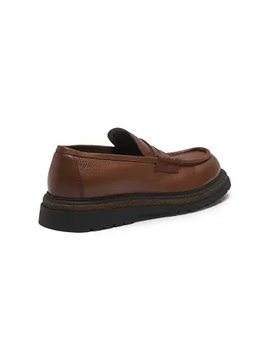 Pollini Men's Leather Lug-Sole Penny Loafers - Hide - Size 12 | Thumbnail 3 Pollini Men's Leather Lug-Sole Penny Loafers - Hide - Size 12 | Thumbnail 3