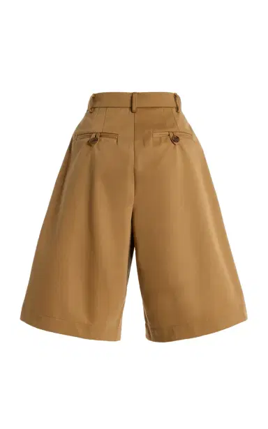 Tolu Coker Pleated Cotton Gabardine Shorts | Thumbnail 3 Tolu Coker Pleated Cotton Gabardine Shorts | Thumbnail 3